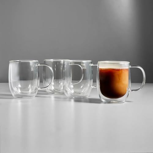 Set de 4 tazas de vidrio doble de 12 oz Sur La Table miniatura 2
