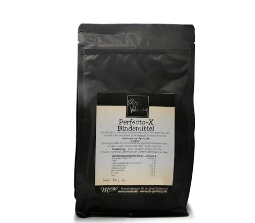 X-Bindemittel-Perfecto für Eis Zuckerfrei für besonders cremiges und leckeres selbstgemachtes Speiseeis & Sorbets OHNE ZUCKER │Natürliche Zutaten │Inhalt: 150 g