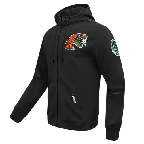 Image of Pro Standard Mens College Classic Chenille Cotton Double Knit Full Zip Hoodie
