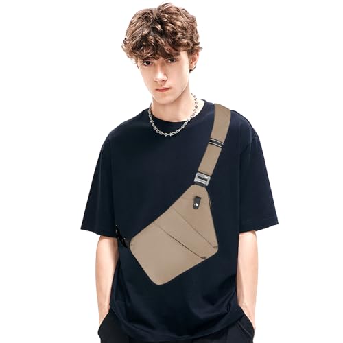 Image of Anti Theft Crossbody Bag,Sling Bag for Women Men,Multi-pocket Chest Shoulder Bag for Travel, Sport, Work