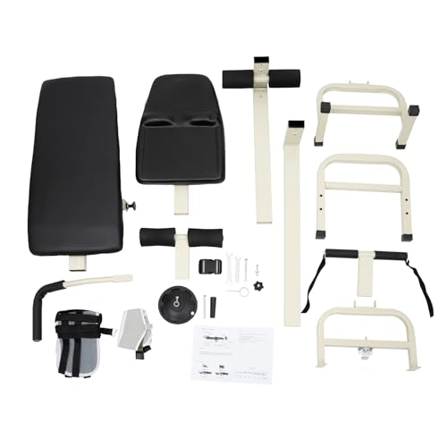 Cervical Spine Traction Bed, 264.5Lbs Traction Bed Folding Massage Bed Table Adjustable Body Stretching Device Chiropractic Table Back Stretcher Machine for People Between 4.75 to 6.07 Feet Tall