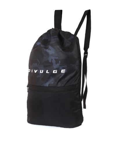 Image of DIVULGE Thunder Drawstring Daypack bag, Sports bag, Gym bags, Backpack With Zip pocket, Dark Brown