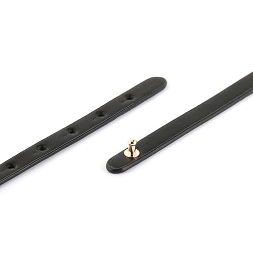 Black Choker Necklace for Women, Pu Leather Choker, Goth Collar Necklace Adjustable 12.2"-16.0", Punk Gothic Jewelry (Simple) 6