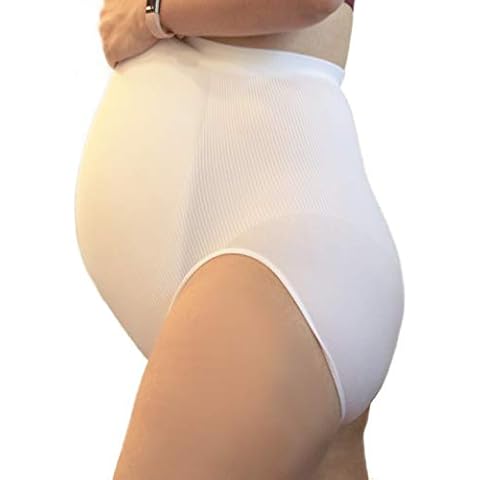 Mothers Essentials Maternity Belly Support Pantie, Maternity Brief (Large, White) Cover