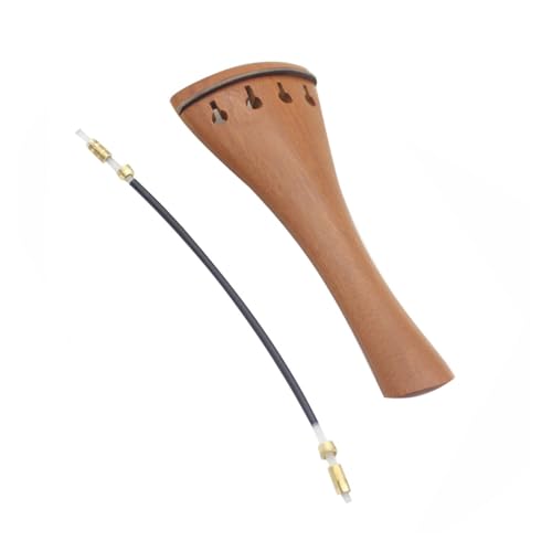 バイオリン アクセサリー バイオリン特別テールピース 3/4 4/4 バイオリンナツメ木製テールピーステールロープバイオリンアクセサリー 2 点セット