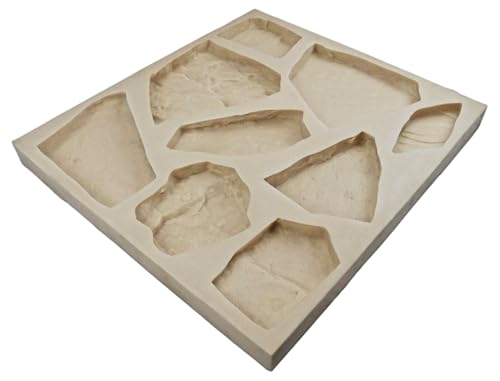 Stone Veneer Rubber Mold for Concrete, Fieldstone Flat Mold, Version 5