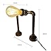 OUFEIJIA Water Pipe Punk Style Industrial Iron Pipe Table Lamp Retro Lighting Tool Coffee Bar Decoration Ornaments
