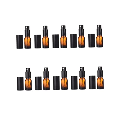 NOLITOY 10 Piezas Botella De Subenvasado Botellas De Ducha Botellas De Spray De Tamaño De Viaje Botella De Perfume Pequeña Botella De Spray De Perfume Botella De Bomba Condimento Brown