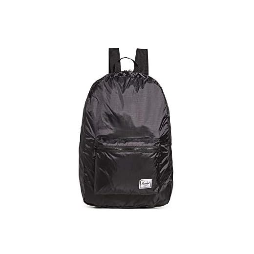 Herschel Packable Casual Daypack, Black/Black, 17.75" x 12.5", 24.5L