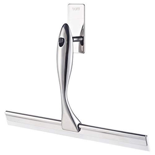 All-Purpose Shower Squeegee for Showers,Bathroom, Window and Car Glass,Heavy Duty Stainless Steel,10',10 Inches