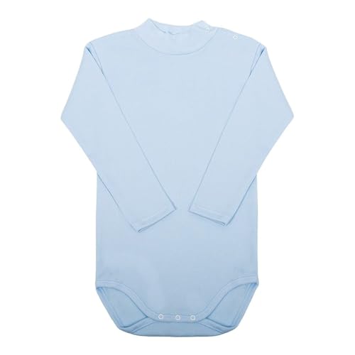 2803 Body térmico afelpado bebé cuello cisne – Algodón suave, cálido y transpirable – Ferry’s – Ideal invierno 209-Celeste / 18M