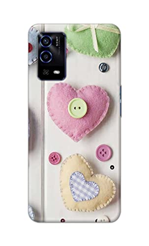 Image of PRINTFIDAA Heart Shape Hard Back Cover for Oppo A55 Back Cover -(P6) KAT1010
