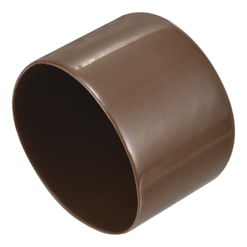Image of uxcell 4pcs Rubber End Caps 56mm(2 3 /16 inch) ID Vinyl Round Tube Bolt Cap Cover Screw Thread Protectors Brown, 40mm Height