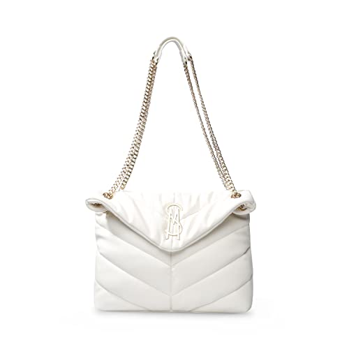 Steve Madden Womens Britta Handbag, Cream, One Size : Amazon