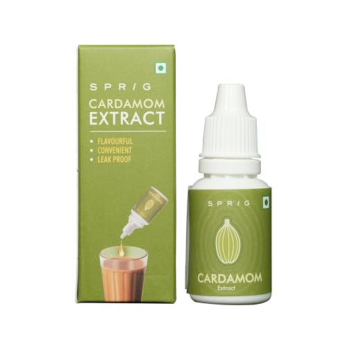 Image of Sprig Cardamom Extract, 15ml | Natural Elaichi Essence | For Tea, Cooking & Baking | Rich Flavour & Aroma | Leak-Proof Squeezy Dropper Bottle