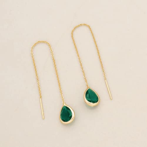 Ettika Threader Earrings. 18k Gold or Rhodium Plated, Gold Threader Earrings, Barely There Chain and CZ Crystal Earrings. Jewelry4