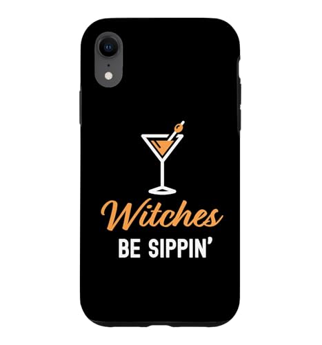 Witches Be Sippin' Happy Halloween ��l�p�h�����N �X�}�z�P�[�X iPhone XR �p