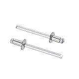 uxcell Blind Rivets, 304 Stainless Steel Pull Rivets Core Decoration Rivets 4mm Diameter 6mm Grip Length Silver Tone, 25pcs