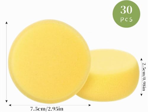 Miniatura 2 de 30 Piezas Esponjas Redondas Para Pintar, Esponja De Pintura Redonda, Esponjas Artesanales, Esponja De Cerámica Para Pintar Con Acuarela Para Acuarela, Cerámica, Pintura Facial