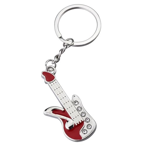 Porte-clés guitare pour clé de voiture et bijoux de sac tendance
