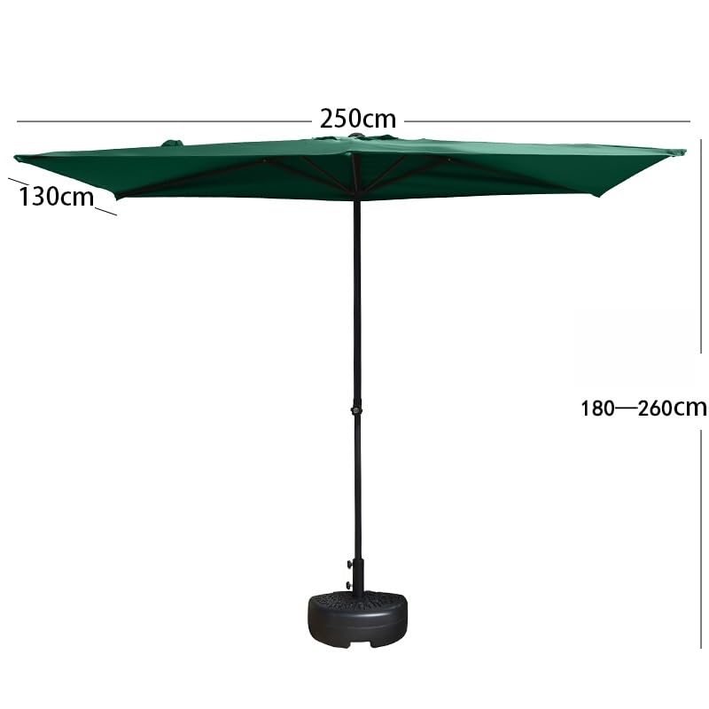 Parasol de exterior contra el sol molesto con base y 250 cm 6