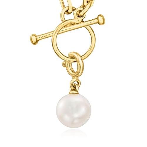 Ross-Simons 8-8.5mm Cultured Pearl Charm in 18kt Gold Over Sterling3