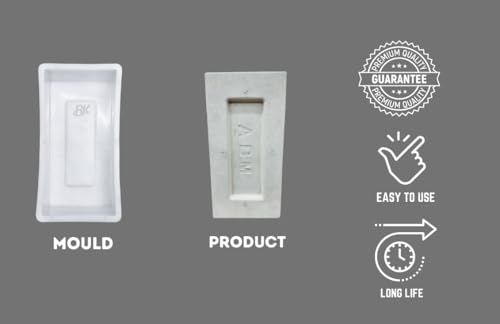 Image of RK Plastic Brick Mould 10 inchx5 inchx3 inch (Pack of 6) | for Cement, Concrete, Paver Block & Interlocking Blocks | Reusable