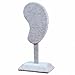 DANLINI Earring Holder, Fashion Ear Shaped Earring Display Stand Microfiber Earring Holder Ear Clip Stud-White, 7.5x7.5x17cm/2.95x2.95x6.69in