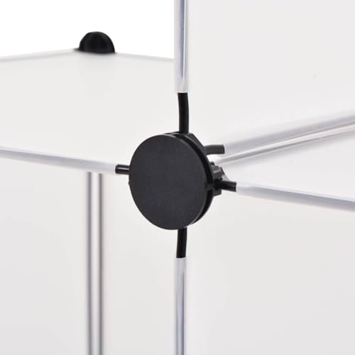 Organisateur de rangement cube blanc à 6 compartiments modulables