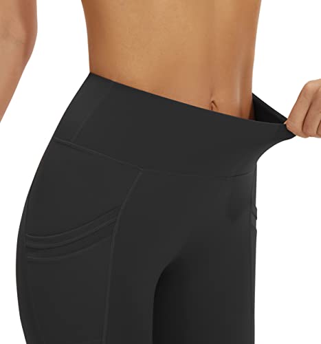 AFITNE Women’s High Waist Mesh Yoga Leggings with Side Pockets, Tummy Control Workout Squat-Proof Yoga Pants3