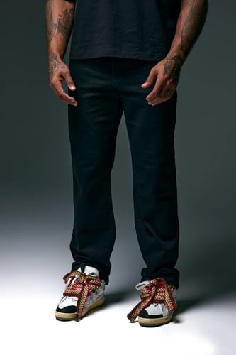 ANANKE Straight Leg Jean | Men’s Cotton Stretch Denim Mid-Rise Relaxed Fit Zip Fly Coin Pocket2