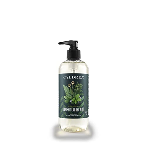 Image of Caldrea Hand Wash Soap, Aloe Vera Gel, Olive Oil and Essential Oils to Cleanse and Condition, Juniper Laurel Mint Scent, 10.8 oz