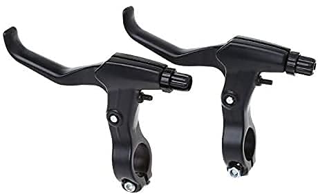 BATLAM Leva Freno Bicicletta 2 Pezzi Alluminio MTB Bici da Strada manovella Leve Freno Bicicletta (Colore : Grigio Scuro) (Nero)