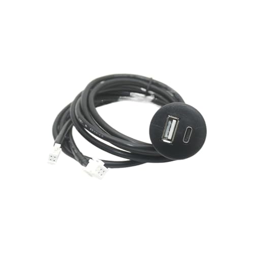 ImBros Car Dashboard Flush Mount 4/6Pin Type C USB 2.0 Female Dock Panel Extension Cable Adapter Fit Compatible Motorcycle Boat Andro1d Head Unit (Color : G)