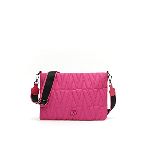 MISAKO Shely bolso bandolera acolchado - Bolso casual de moda para mujer - Cómodo y resistente Shely Fucsia 21 X 30 X 2 cm