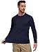 Men's UPF 50+ Long Sleeve Tee Shirts UV Sun Protection Quick Dry Tee Shirt Swim Athletic Running Workout (US, Alpha, XX-Large, Regular, Regular, Navy Blue)