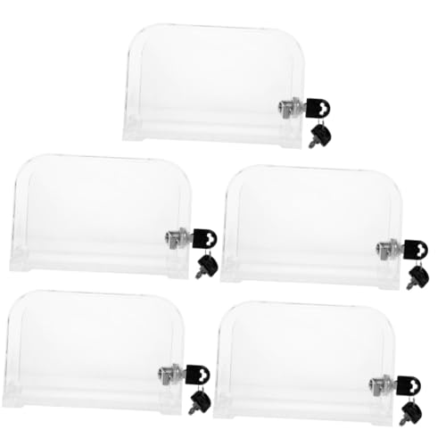 Boîte de 5 pièces porte-cartes de visite acrylique mince avec serrure rétro