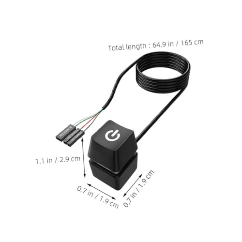 Cable de alimentación PC con interruptor de encendido SHINEOFI para ordenadores de escritorio 2