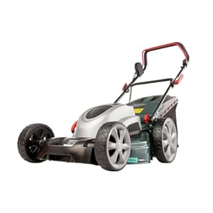 Power Plus Elektrischer Rasenmäher POWPG10240-1800 W, 460 mm Ø Rasenmäher, Gartengerät, mit Grasaufnahme, Mulchen und Heckauswurf