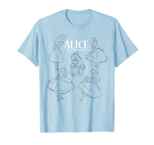 T-shirt Disney Alice au Pays des Merveilles en coton col rond pour femme
