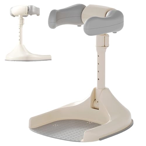 Soporte de ducha para bebé, base de cobertura completa, torre de ducha con reposabrazos para un baño seguro y cómodo, soporte de ducha ajustable para padres