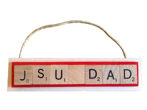 JSU DAD Jacksonville State Gamecocks Christmas Ornament Letters Tiles