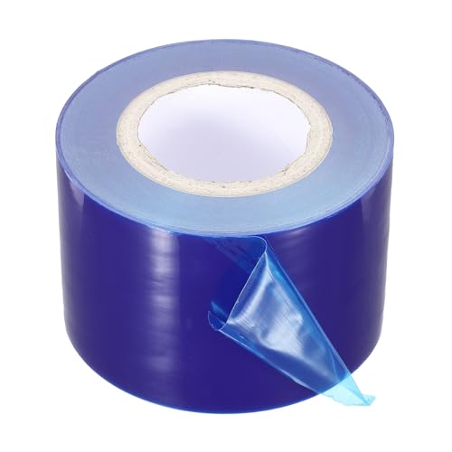 Image of PATIKIL Removable Protective Film Tape, 4 Inch x 656 ft PE Surface Protective Scratch Film Tape Roll for Furniture Electrical Appliances Plastic Hardware Medium Stickiness, Blue