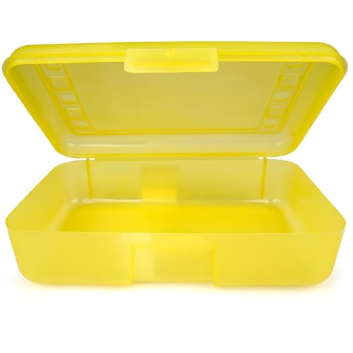 Image of Craft County Solid Color Pencil Box - Store All Your Art Supplies in 1 Convenient Location - 12 Vibrant Colors to Choose From