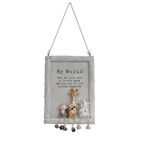 Image of Roccadecor Safari Nursery Baby Boy Room Wall Decor, Gray Animals Jungle Nursery Elephant Giraffe Monkey Wall Art