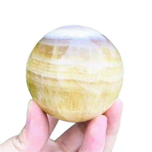 Fluorite jaune cristal naturel boule de quartz pour ornement de salon moderne