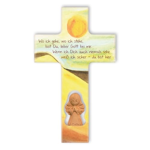 Fritz Cox® 'Wo ich gehe, wo ich stehe' Kinder-Holz-Kreuz...