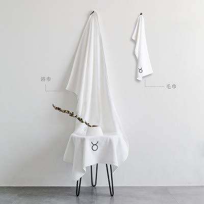 Deux serviettes douces en coton WLLLO brodées : cadeau idéal pour couple