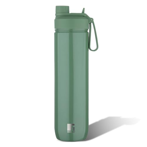 Bergner Walking 530 ml Thermo Steel Bottle/Flask, Hot/Cold, Vacuum Insulated, For Water/Coffee/Tea/Soup/Juice, Use in Office/Commute/Sports/Travel, Flip Top Lid with Strap, Metallic Olive/Green, Rust/Leak Proof (B0CHK257QY) Amazon Price History, Amazon Price Tracker