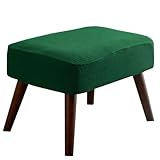 Elastische rechteckige Barhocker-Bezüge, dehnbare Schonbezüge für Holz- und Metallstühle, dunkelgrün, Schminkhocker, Sitzschoner, Sattelsitzbezüge für Thekenhocker